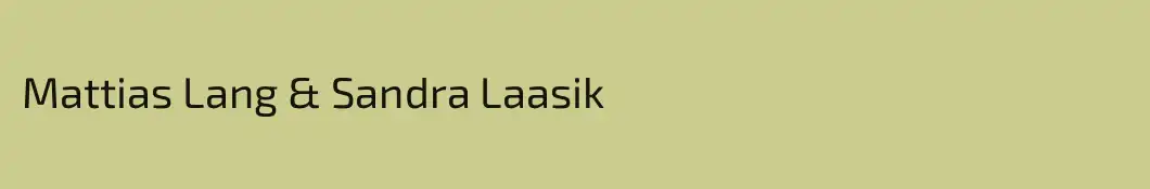 Mattias Lang & Sandra Laasik